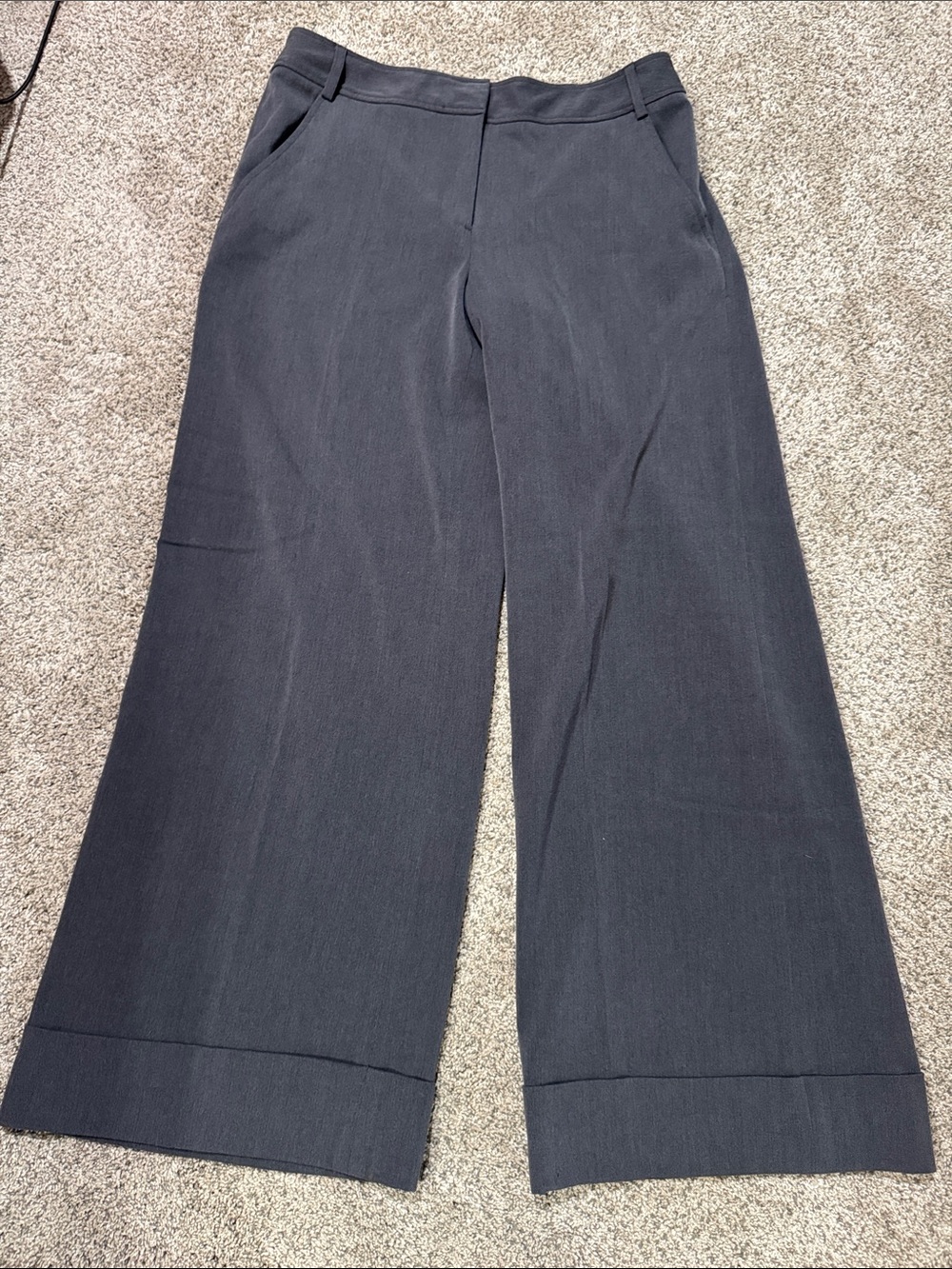 Serena Williams Wide-Leg Dress Pants in Charcoal